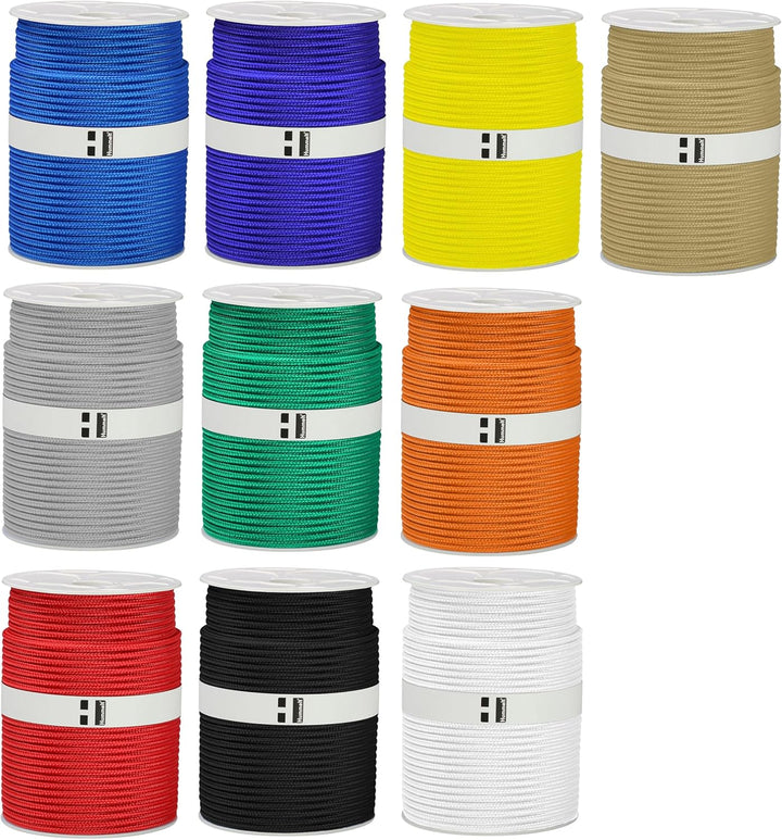 Hummelt Rope Flechtleine Polypropylenseil 6mm 100m gelb auf Rolle, 100m Gelb