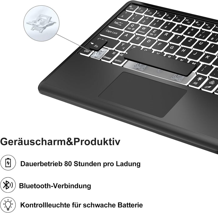 IVEOPPE Tastatur für iPad Air 13 (2025/2024) Con Touchpad, Hülle mit Tastatur für iPad air 13 Zoll M