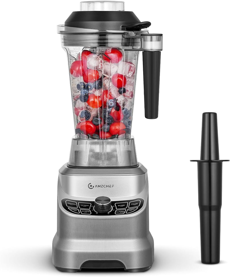 AMZCHEF Professioneller Standmixer mit 8 Einstellbaren Geschwindigkeiten | 1800W Mixer Hochleistungs