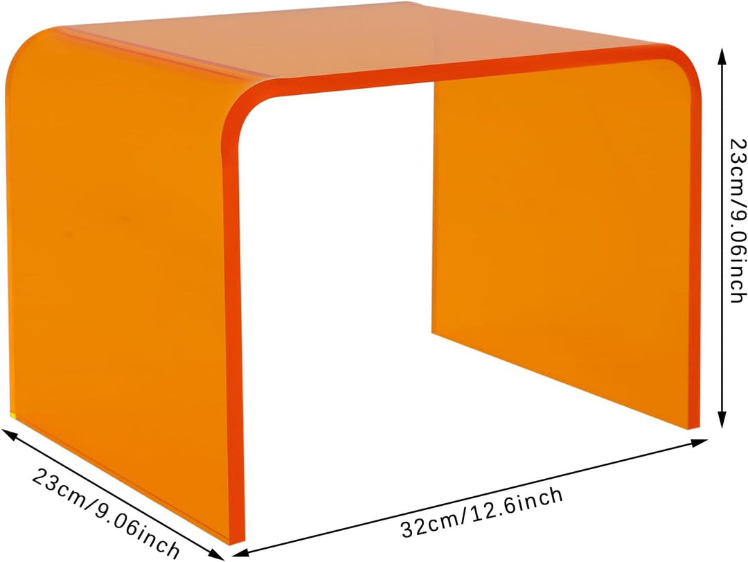 Acryl Tritthocker rutschfest 50 kg belastbar Trittleiter für Kinder Bad Schlafzimmer Stufenhocker Gl