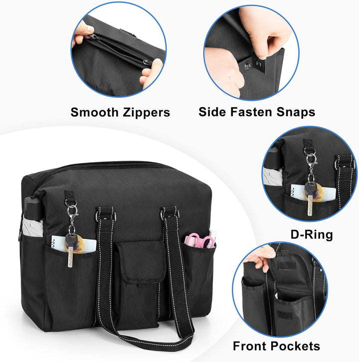 Damero Lehrer Schultertasche, Laptop Handtasche Damen mit mehreren Fächern, Lehrerbedarf Tasche Akte