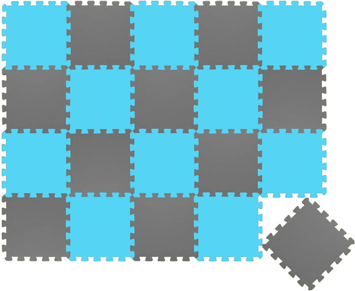 LittleTom 18 Teile Spielmatte Baby ab Null - 30x30 Schaumstoff Puzzlematte Kinder Isomatte Baby Spie