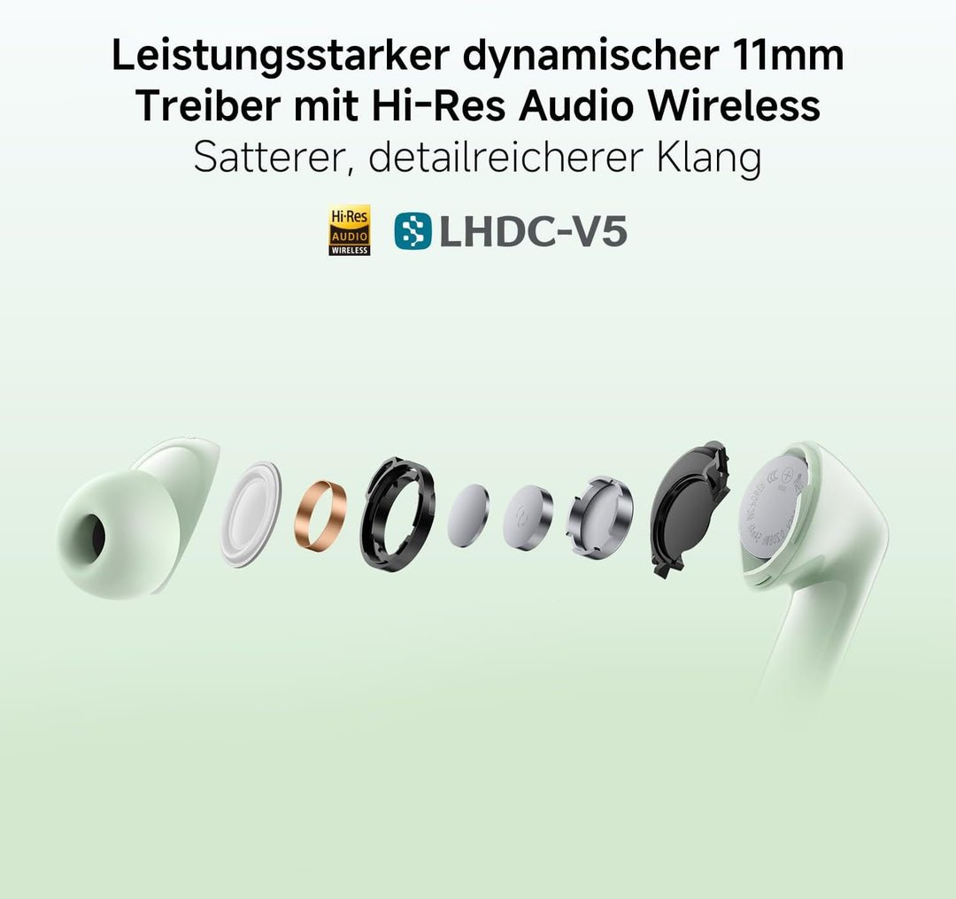 XIAOMI Redmi Buds 8, Kopfhörer, 50dB ANC, 11h+44h Akku, Schwarz | 11mm Dynamisch, Hi-Res, 3-Mic KI-A
