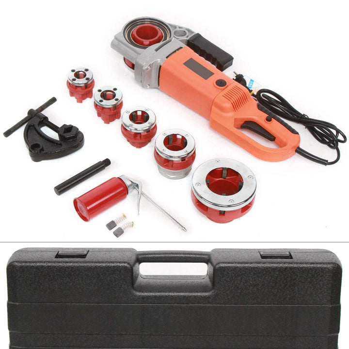 2300W Elektrisch Gewindeschneidmaschine mit Tragetasche 6 Matrizen 1/2, 3/4, 1, 1-1/4, 1-1/2, 2 Zoll
