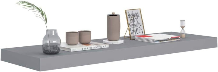 homiuse Schweberegale 4 STK. Grau 80x23,5x3,8 cm MDF Wand KüChenregal Regale FüR WäNde HäNgeregal Wa