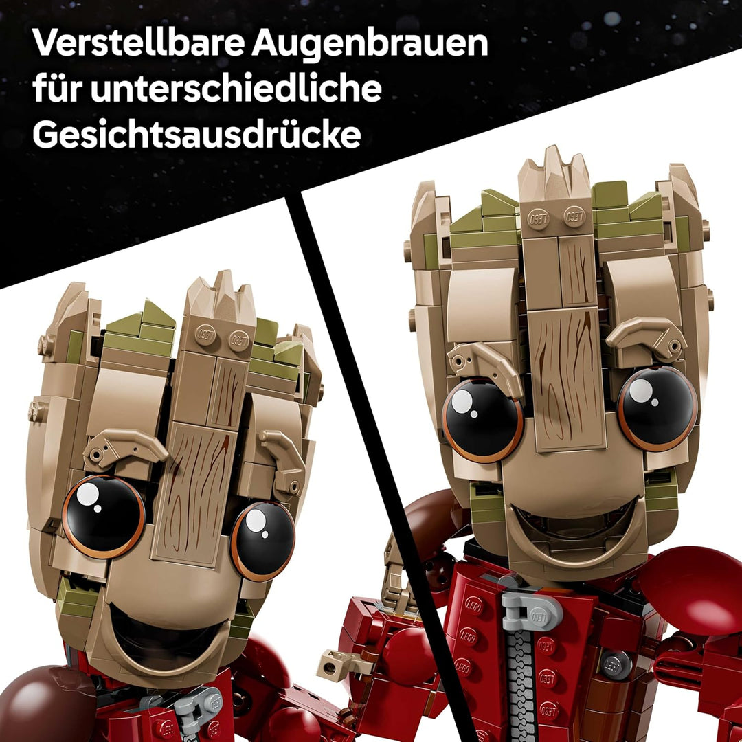 LEGO | Groot im Ravager-Outfit - Superhelden Spielzeug mit baubarer Figur für Rollenspiele - Kinder