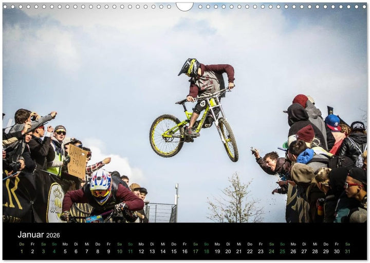 Downhill Racing 2026 (Wandkalender 2026 DIN A3 quer), CALVENDO Monatskalender: farbig, actionreich,