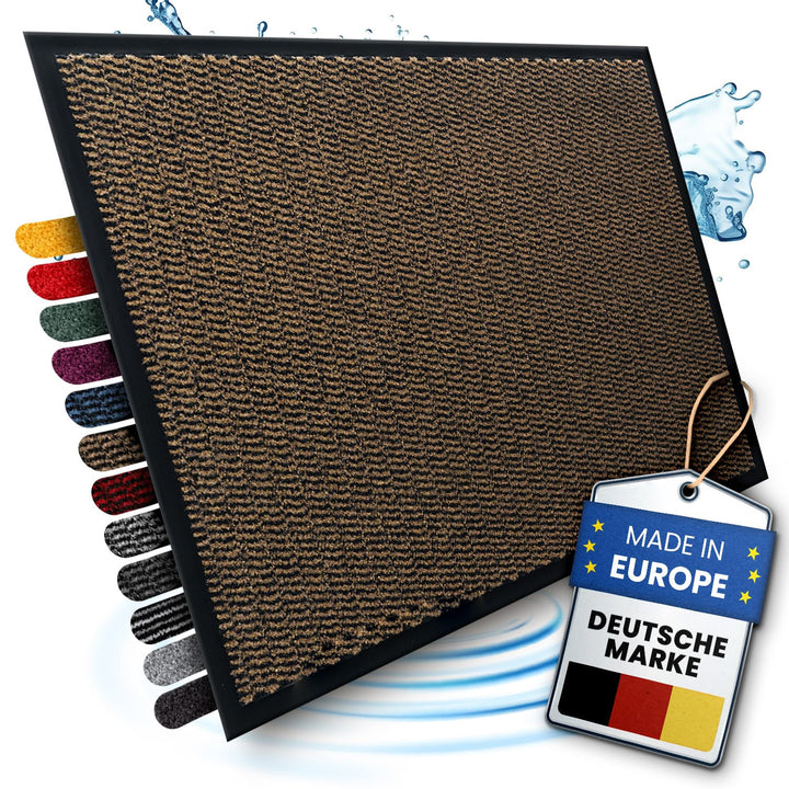 Bodenständig® Saubere Schuhe Dank saugstarkem Stoff (robust) perfekte Grösse Braun in 90x150cm - Fus