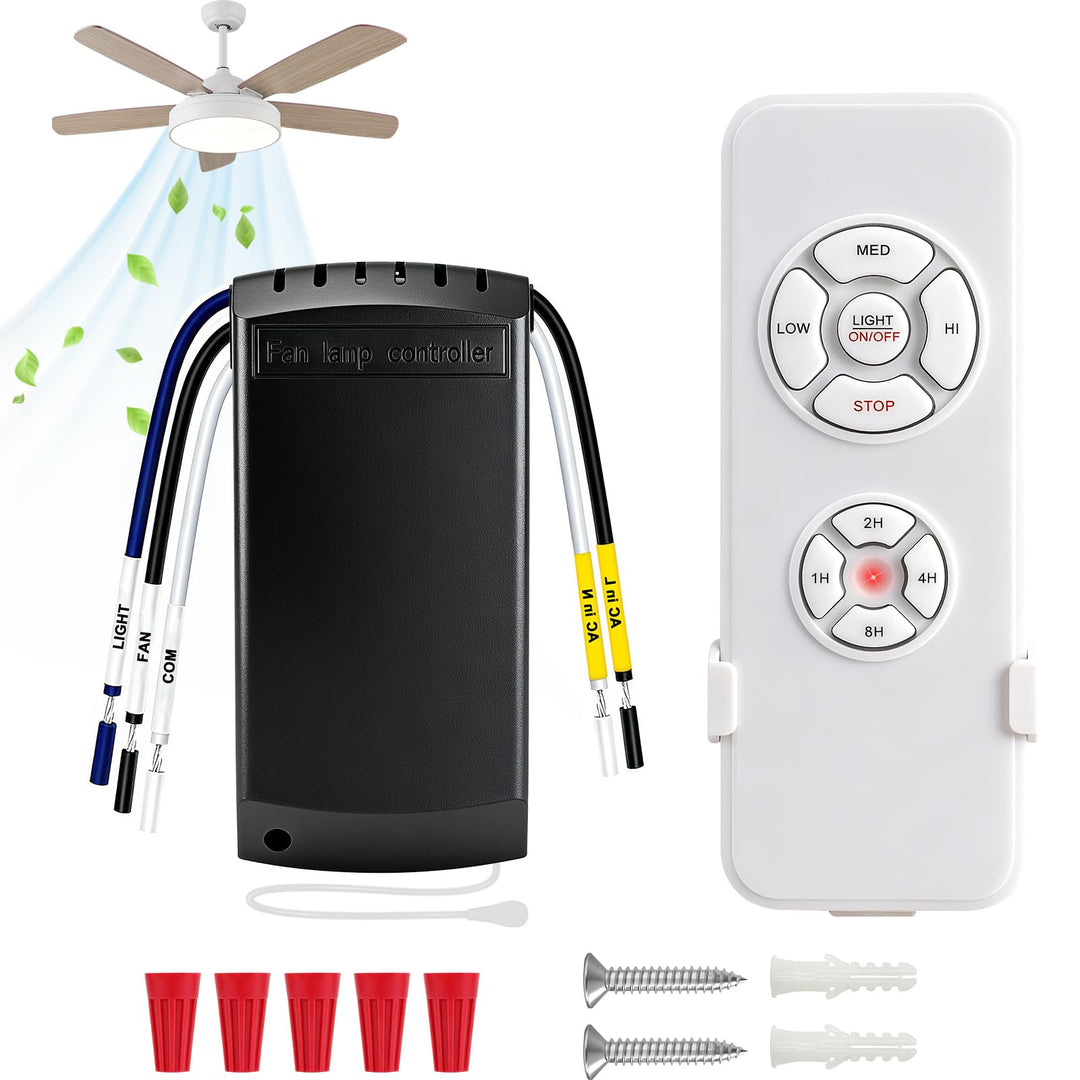 1 Stück Universal Deckenventilator Licht Fernbedienung Kit mit Stummschaltung,Wireless-Fernbedienung