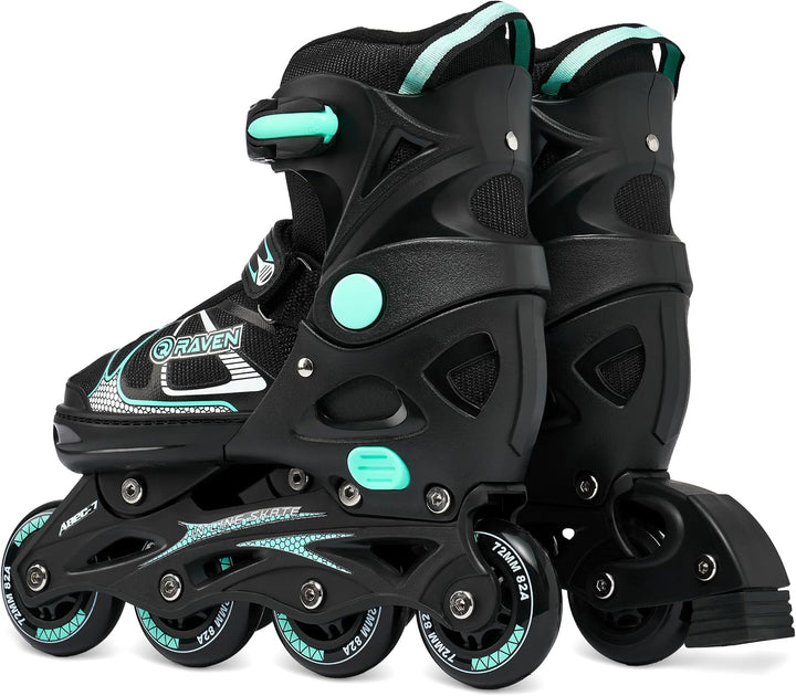 RAVEN Inline Skates Inliner für Kinder und Erwachsene OPTIONAL 2in1 mit Schlittschuhen verstellbar S
