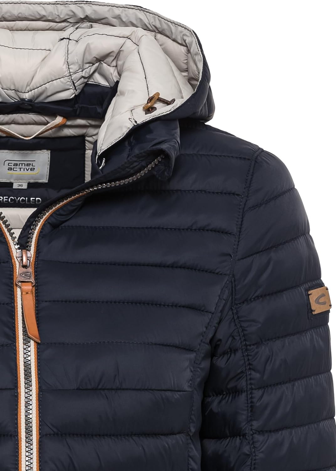 camel active Damen Steppjacke aus recyceltem Polyester 34 Dunkelblau, 34 Dunkelblau