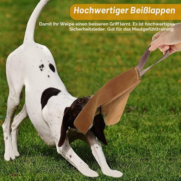 DONGKER Schlepperspielzeug für Hunde, 15,7 Zoll Leder Zerrspielzeug Hund, Interaktives Bissenzieher