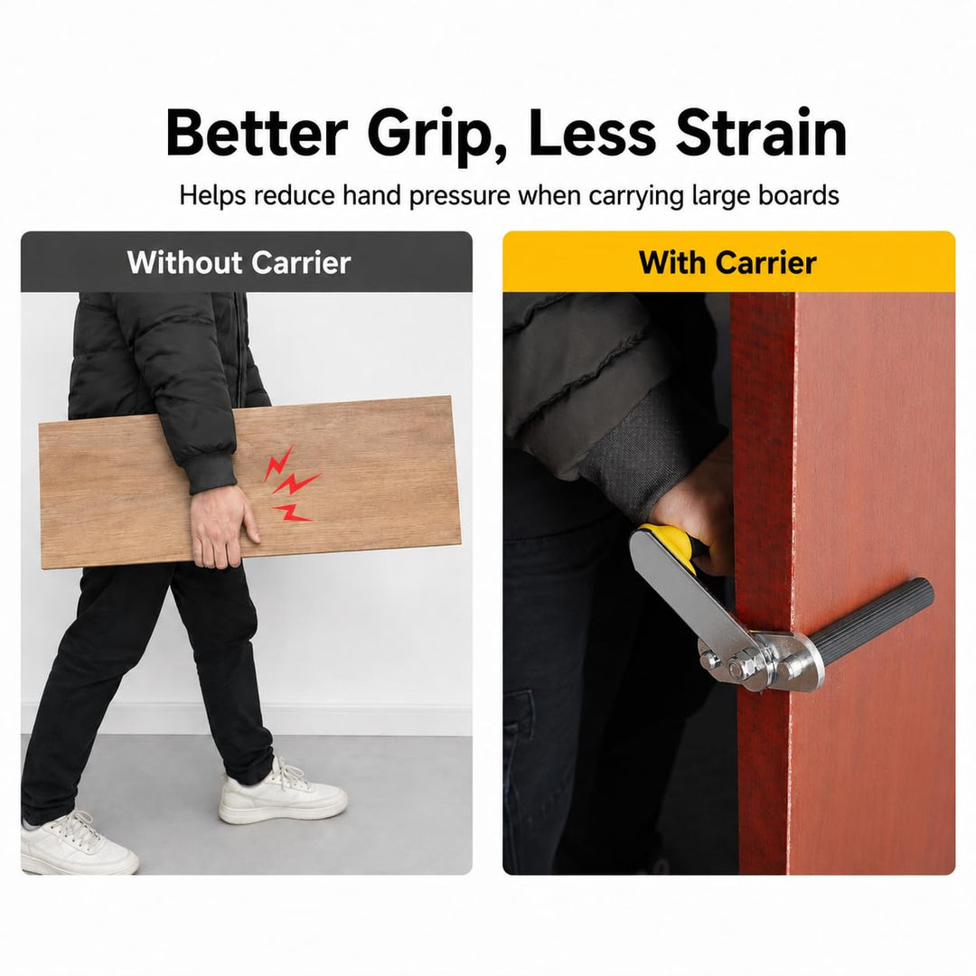 Plattenträger mit Tragegriff (zwei-Komponenten Griff für sicheren Halt, Paarweise) Board Lifter Eise