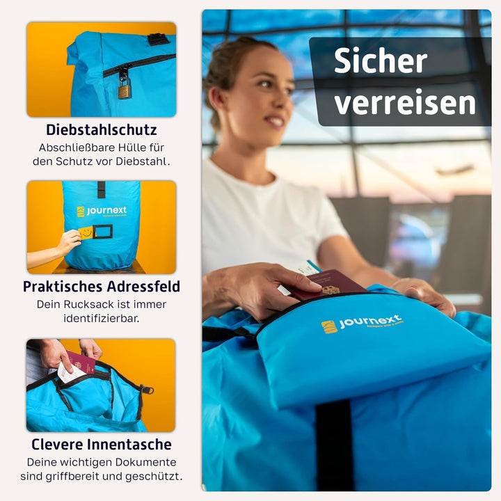 Journext 2 in 1 Rucksack Schutzhülle & Regenschutz/Flight Cover Rucksack/Rucksack Schutzhülle Flugze