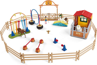 schleich 72149 Agility bei der Pferdebox, ab 3 Jahren, FARM WORLD - Spielset, Teile