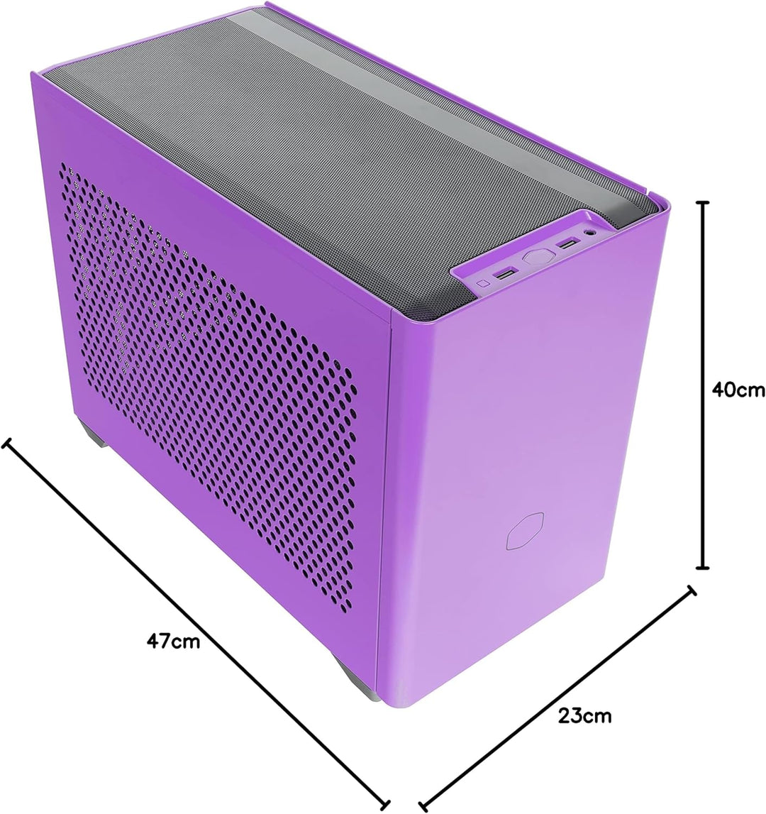 Cooler Master MasterBox NR200P Mini-ITX-PC-Gehäuse – Seitenteil aus gehärtetem Glas, hervorragende K