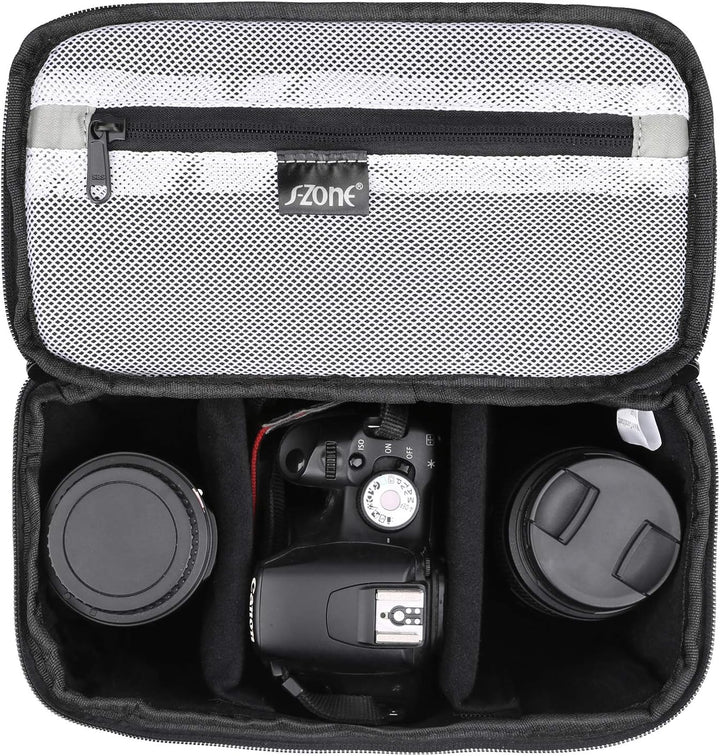 S-ZONE Kameratasche Gepolsterte Shockproof Faltbare DSLR SLR TLR Blitzlicht Kameraschutz-Einsatz-Beu