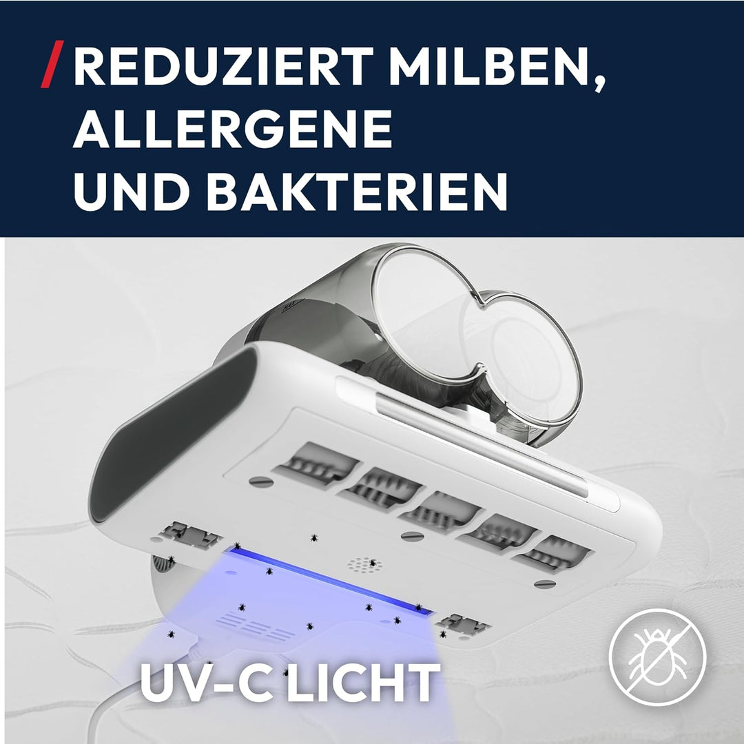 Hoover Milbensauger für Matratzen & Polster, mit Staubsensor & UV-Licht zur Entfernung von Staubmilb