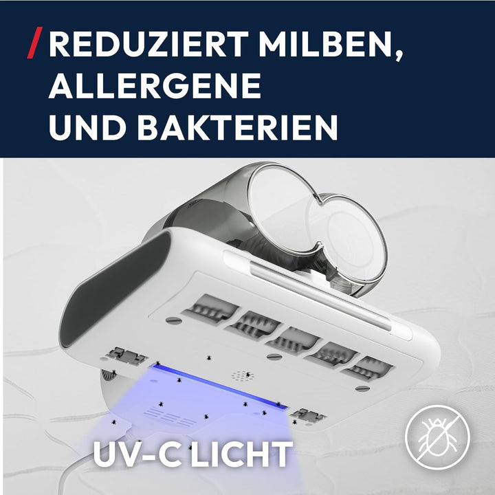 Hoover Milbensauger für Matratzen & Polster, mit Staubsensor & UV-Licht zur Entfernung von Staubmilb