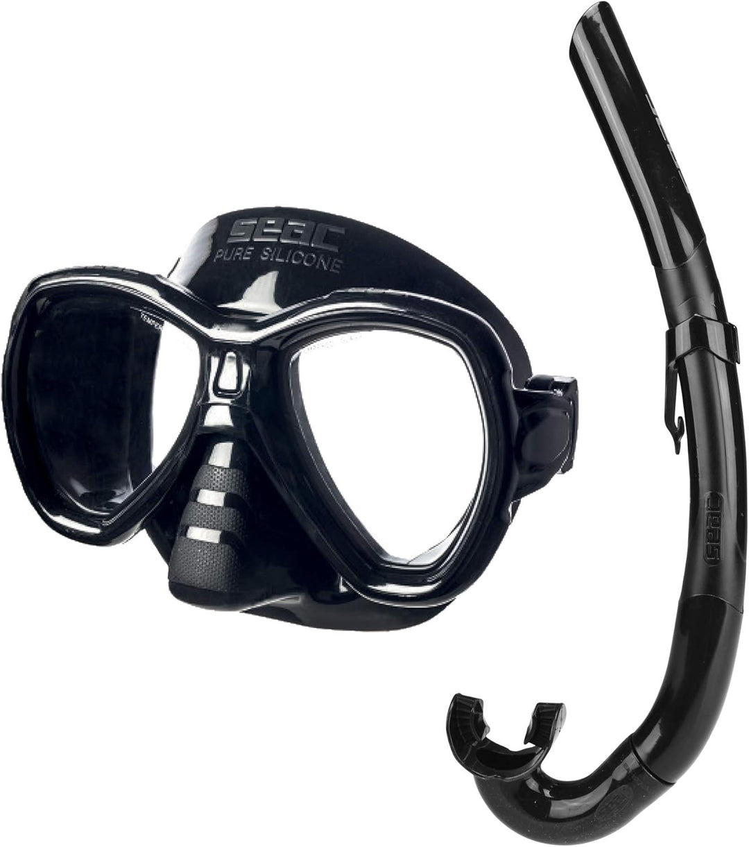 Seac Set Elba, Schnorchelset aus hypoallergenem Silikon mit Maske und Schnorchel für Erwachsene