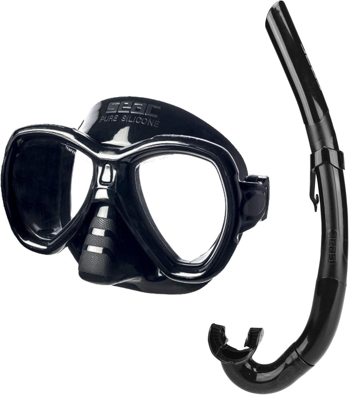 Seac Set Elba, Schnorchelset aus hypoallergenem Silikon mit Maske und Schnorchel für Erwachsene
