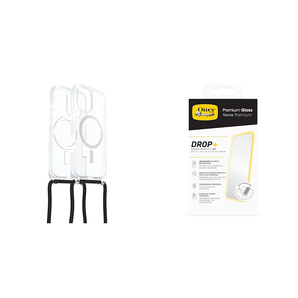 Otterbox Bundle React Necklace Hülle mit MagSafe für iPhone 16, schützende Hülle mit Verstellbarer u