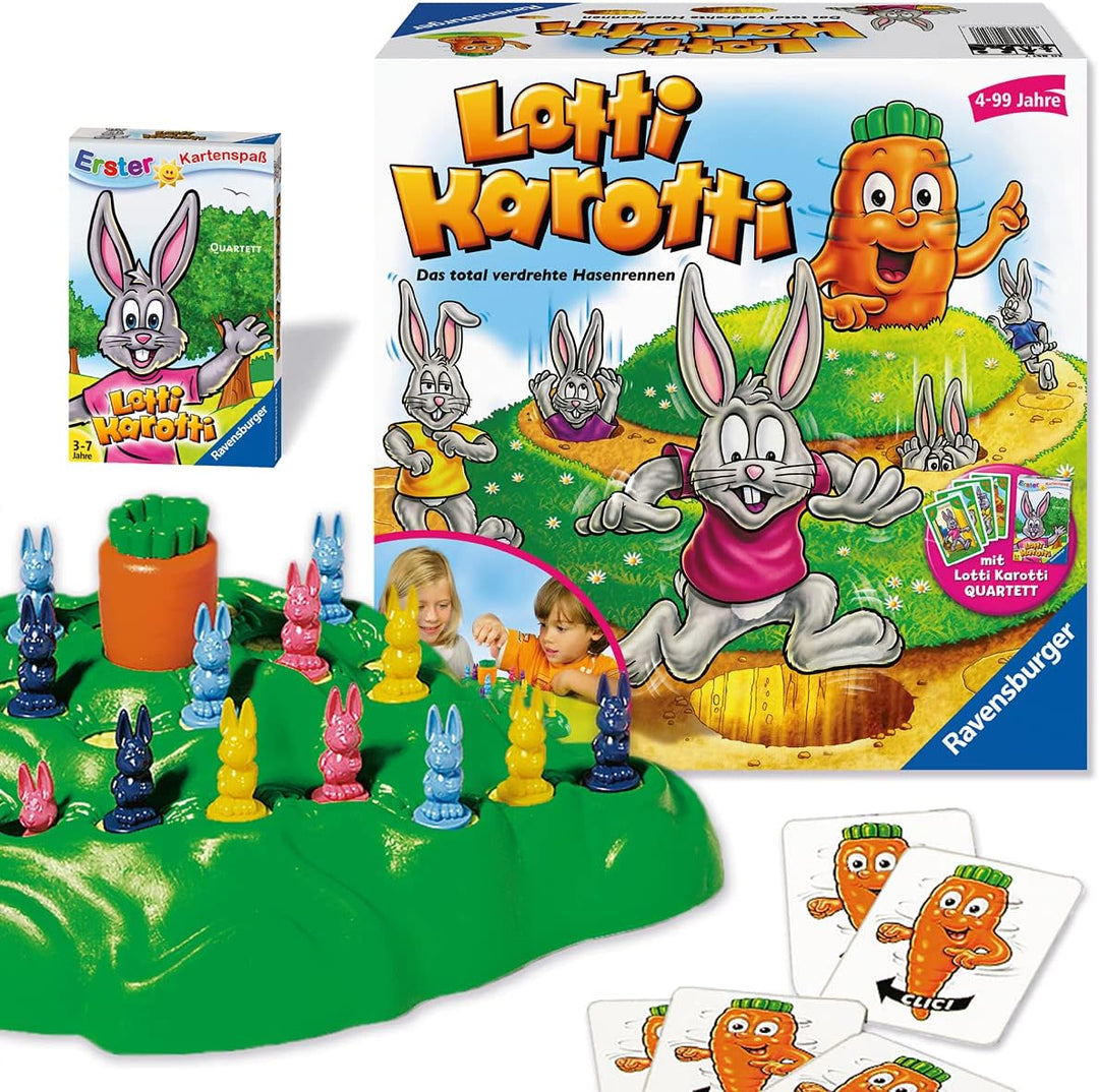 Ravensburger 20851 - Lotti Karotti + Quartett Kartenspiel & 21420 - Tempo kleine Schnecke - Das span
