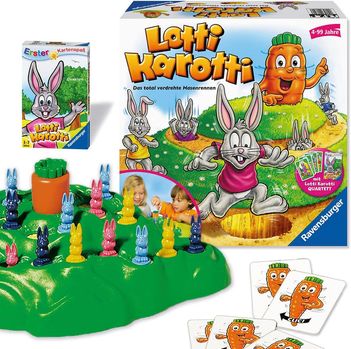 Ravensburger 20851 - Lotti Karotti + Quartett Kartenspiel & 21420 - Tempo kleine Schnecke - Das span