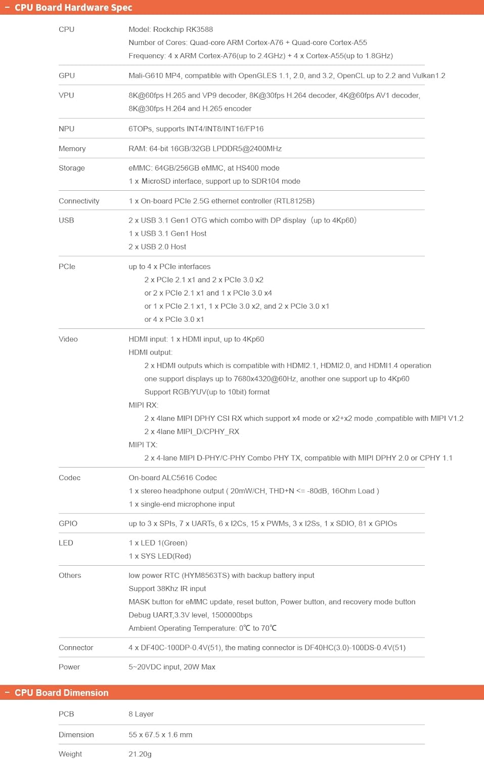 youyeetoo CM3588 Plus Mini NAS Plattform, 8K Video, RK3588,OpenMediaVault fit,16/32GB RAM, 4 x M.2 P