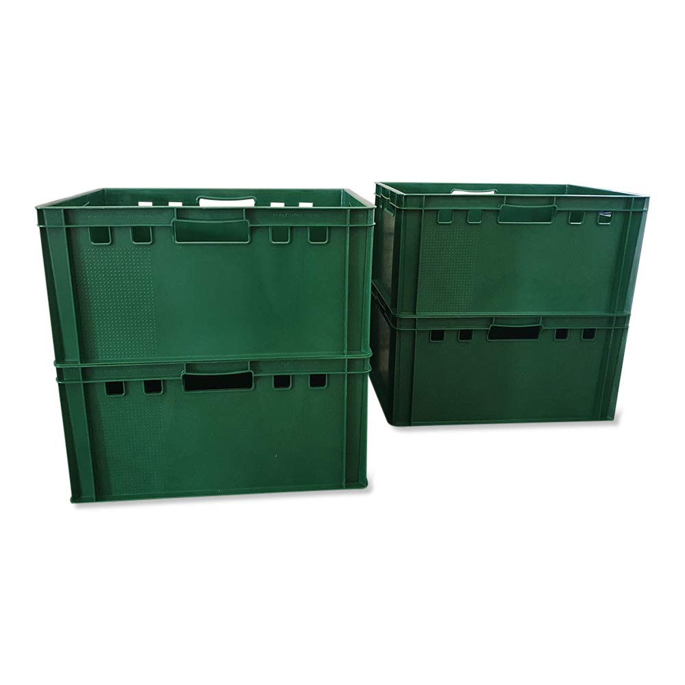 Generisch kanister-vertrieb® 4er Set E3-Kiste Eurobox Metzgerkiste Lagerbox 60x40x30 cm stabil für L