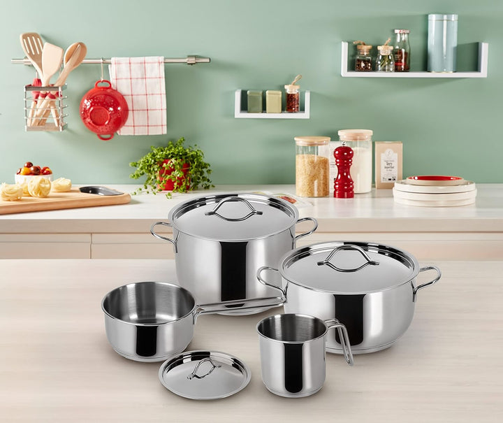 Lagostina Every Casseruola Fonda in Acciaio, 22 cm 4.2 Liter, 4.2 Liter
