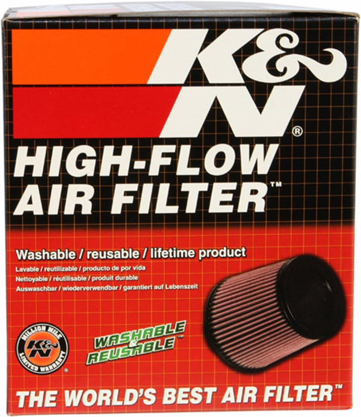 K&N E-1996 Waschbarer und wiederverwendbarer KFZ Tauschluftfilter, Rot