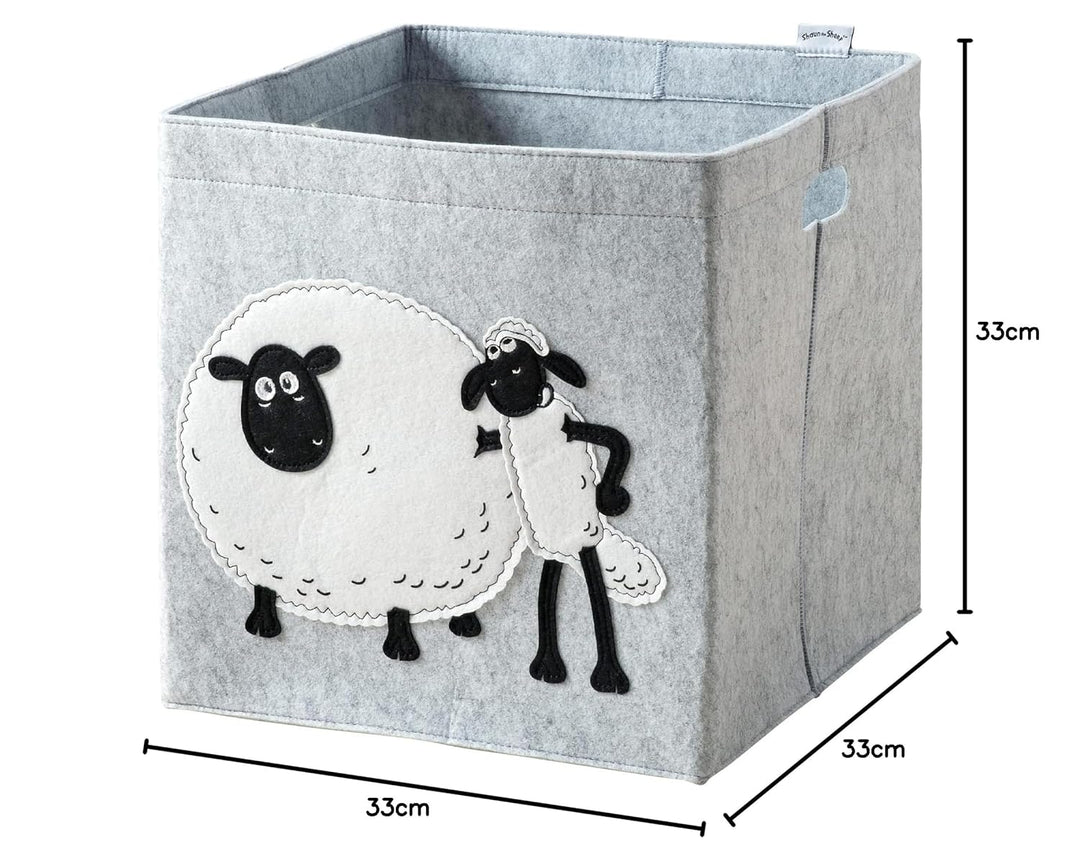meets Shaun das Schaf Aufbewahrungsbox für Kinder – Filz-Box mit dem kultigen Schaf zum Verstauen vo