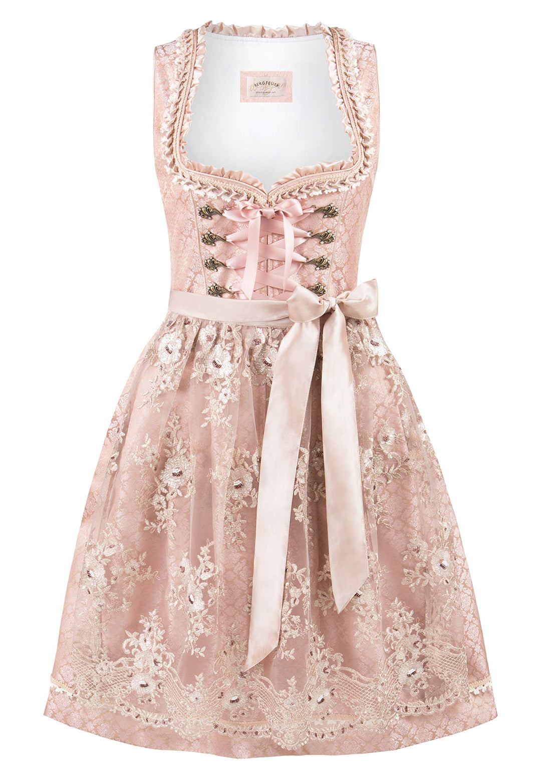 Stockerpoint Damen Lilou Midi Dirndl 40 Altrosa, 40 Altrosa