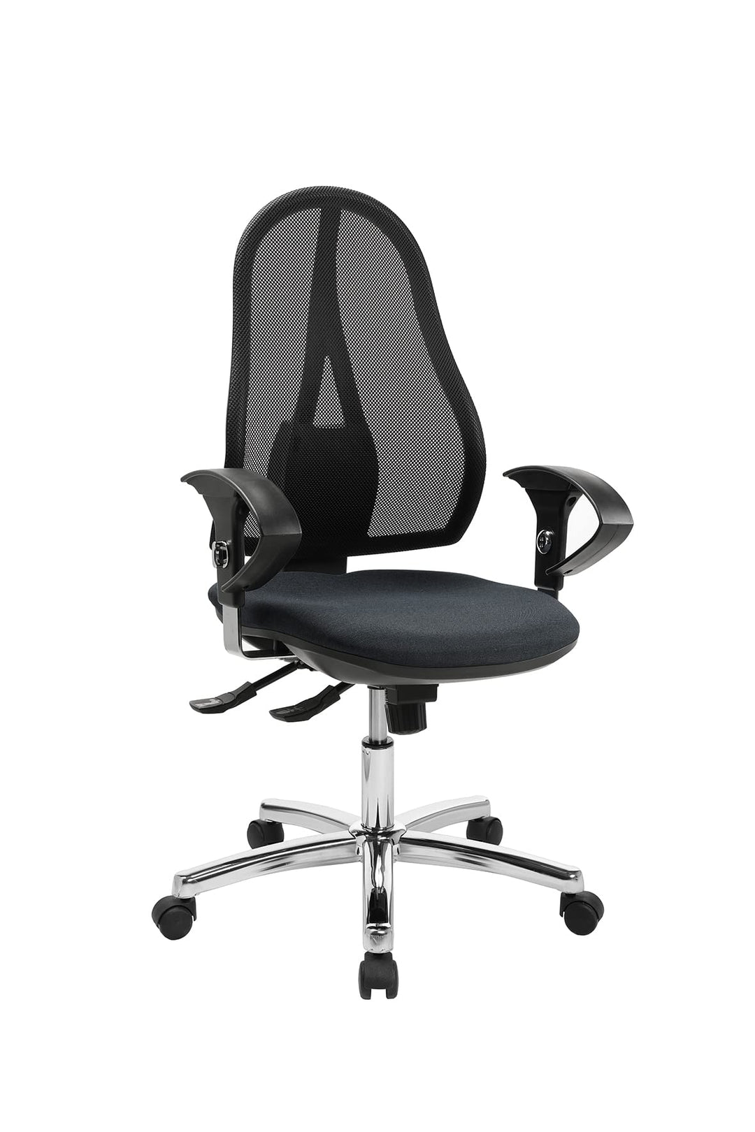 Topstar Open Point SY Deluxe inkl. AL U2 Chrom grau KC2 meliert Grau Kc2 Netzrücken schwarz, Grau Kc