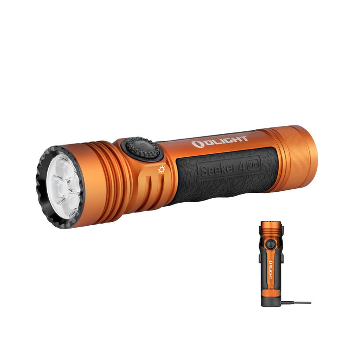 OLIGHT Seeker 4 Pro LED Taschenlampe mit Holster, 4600 Lumen 260 Meter, USB-C Wiederaufladbare Tasch