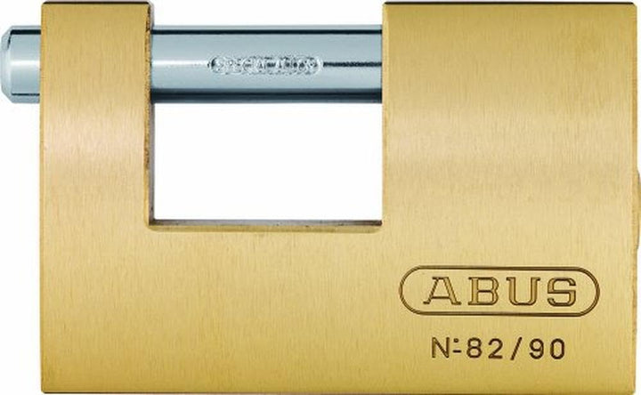ABUS Messing-Vorhängeschloss 82/90 gl.-8521 - gleichschliessend - Monoblock-Hangschloss für Rollgitt