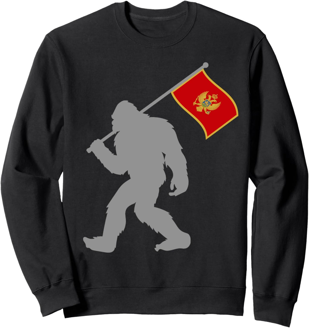 Crna Gora oder Montenegrinische Fahne auf Montenegro Flagge Sweatshirt