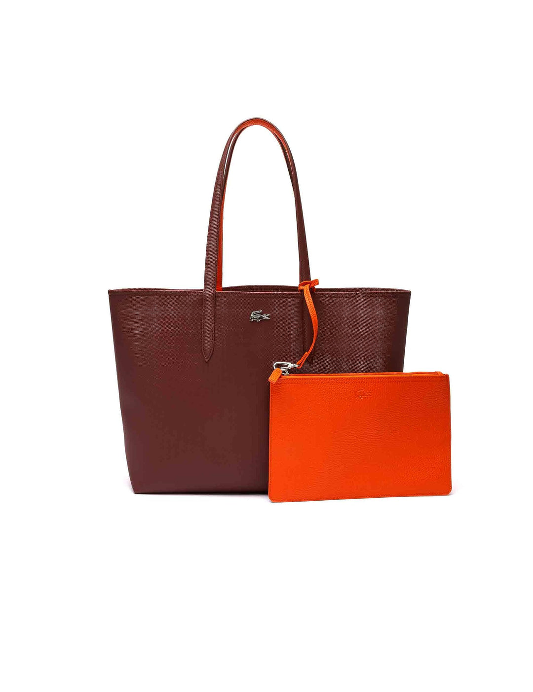 Lacoste Damen Nf2142aa Einkaufstasche Dunkelrot/Orange (M49), Dunkelrot/Orange (M49)
