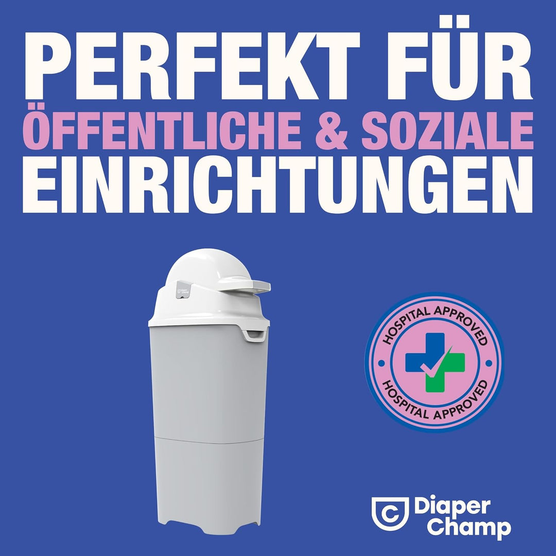 DIAPER CHAMP ONE MAXI Windeleimer - geruchsdicht - OHNE Nachfüllkassetten - funktioniert mit normale