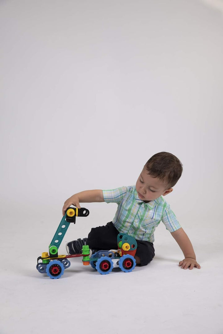 Quercetti - Tecno Jumbo Toolbox - Konstruktionsspielzeug, Fahrzeugspiel