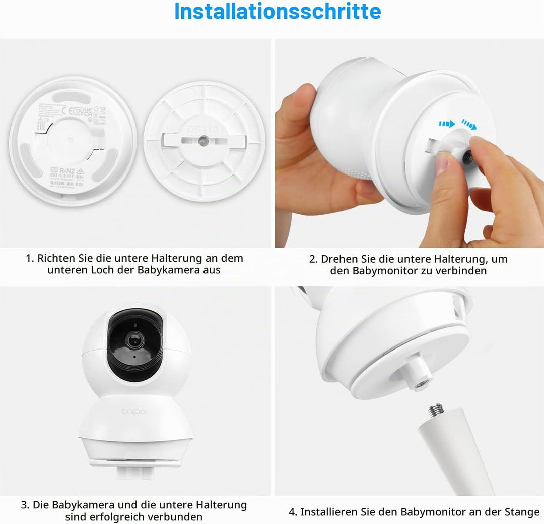 TIUIHU Baby Monitor Halterung für TP-Link Tapo C200/C210/C220 WLAN IP Kamera Flexibel Halterung, Fle