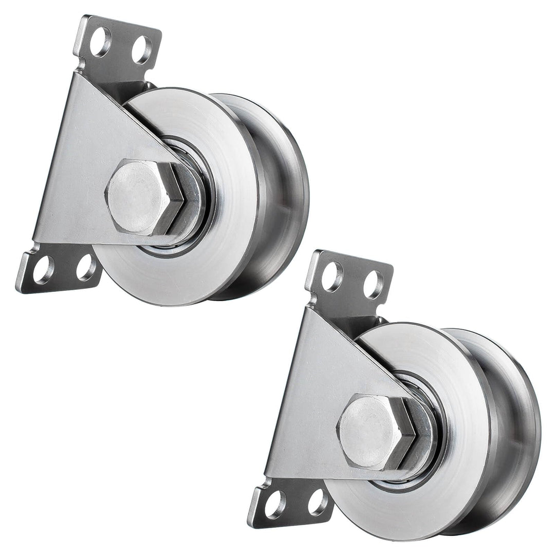 Umlenkrolle Stahlseil, Umlenkrollen für Seile, Seilrolle mit 2 Kugellager | 2 Stück 2 48mm_1 Stück,