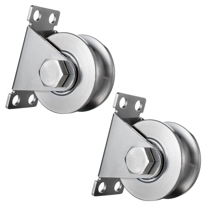 Umlenkrolle Stahlseil, Umlenkrollen für Seile, Seilrolle mit 2 Kugellager | 2 Stück 2 48mm_1 Stück,