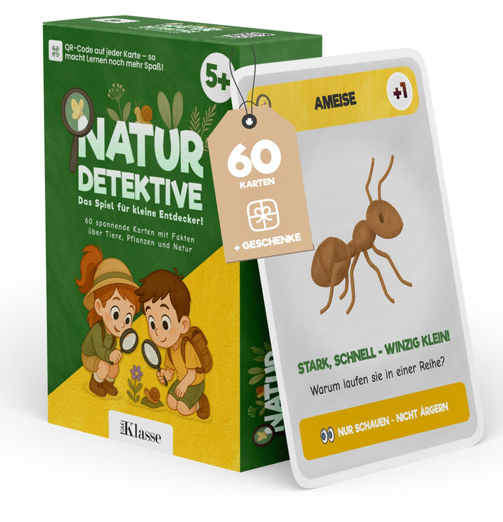 60 Spielkarten Lernkarten Natur Detektive das Spiel für kleine Entdecker Kartenspiel Kinder Kinderga