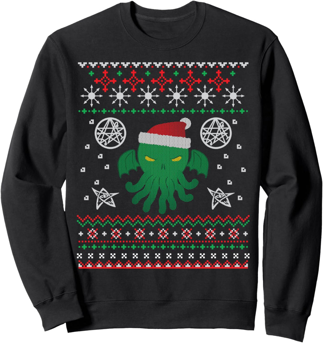 Horror Octopus Fhtagn Necronomicon Star Hässlicher Pullover Sweatshirt