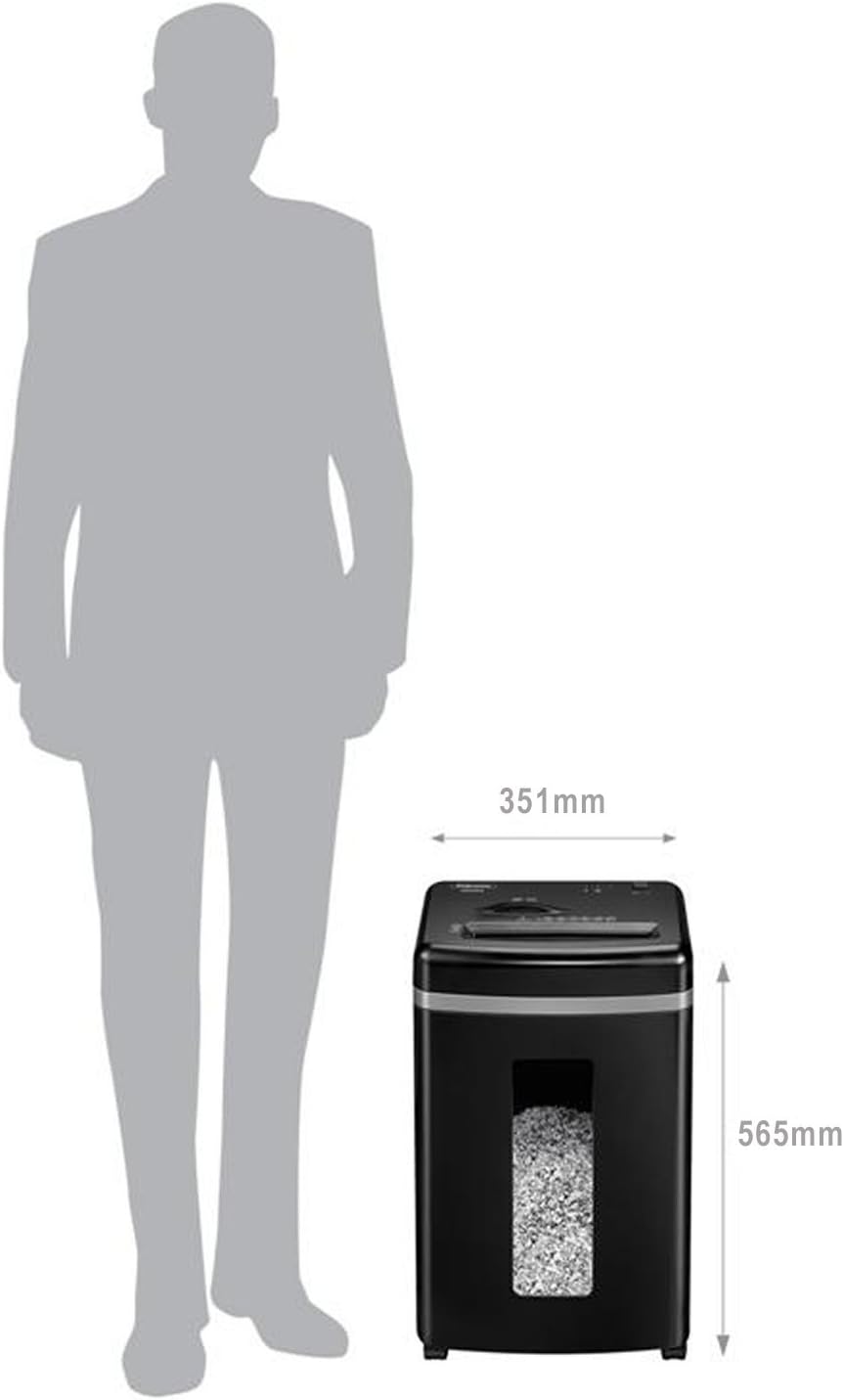 Fellowes Aktenvernichter High Security 9 Blatt (P5), Papierschredder für Büro und Homeoffice, Powers