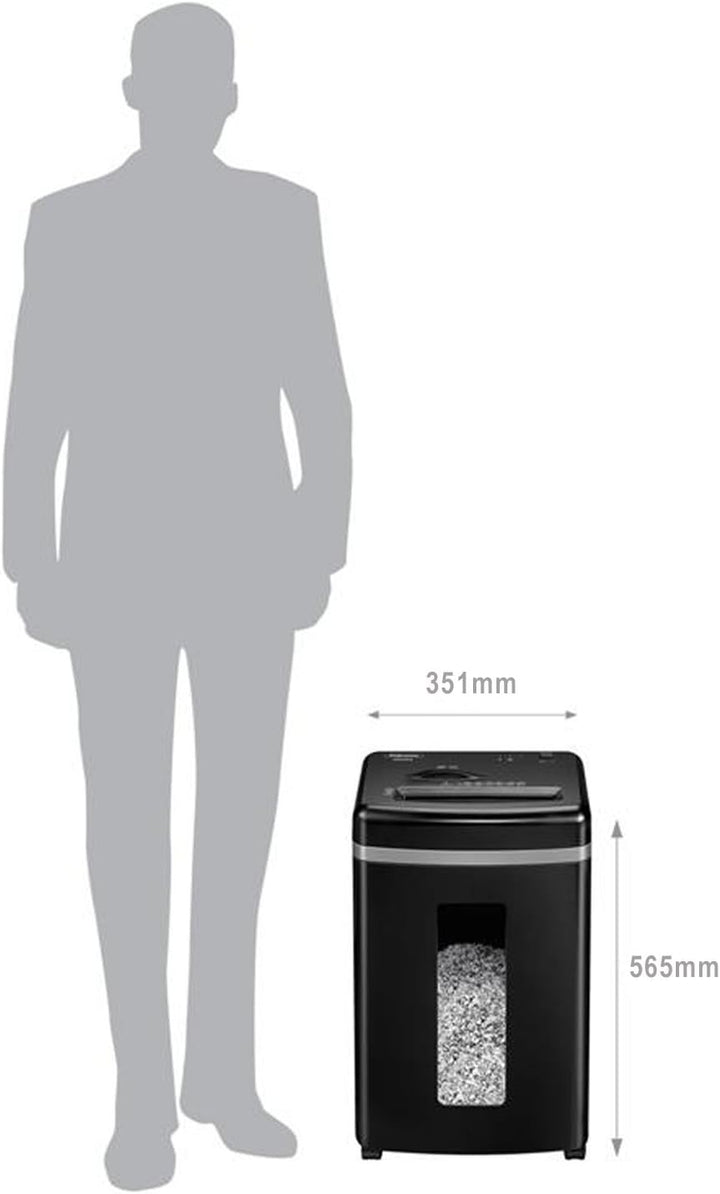 Fellowes Aktenvernichter High Security 9 Blatt (P5), Papierschredder für Büro und Homeoffice, Powers