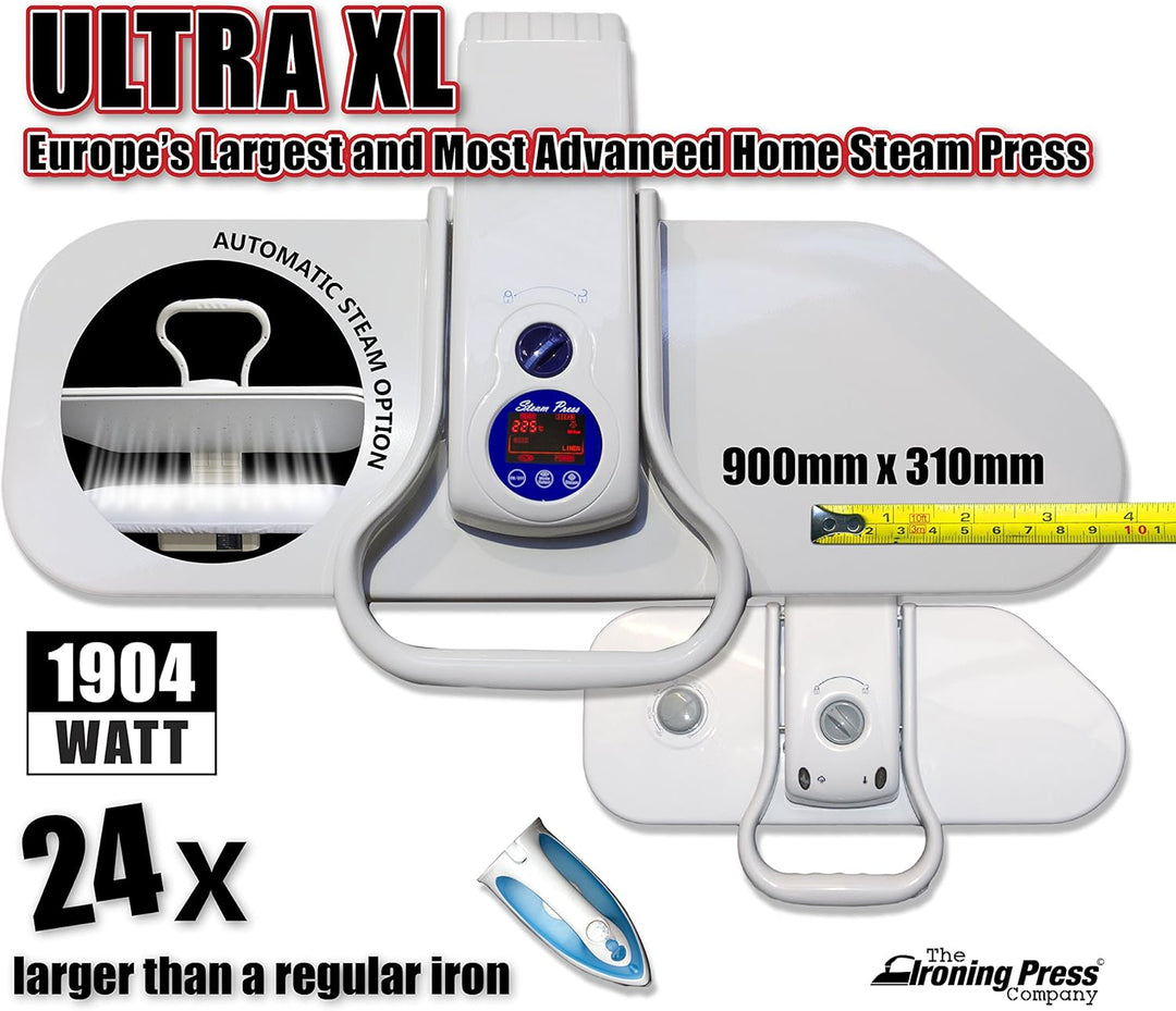 Professionelle Dampfbügelpresse von Speedypress - Ultra XL (übergross) Grösse - Die Grösste & Fortsc