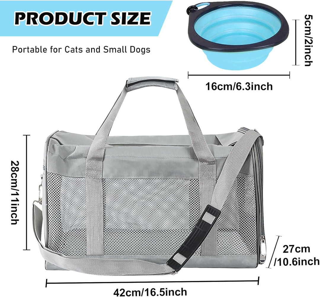 BYZESTY Transportbox Katze Hund Katzentransportbox Hundebox Faltbar Hundetransportbox Katzen Transpo